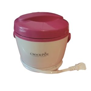 Crockpot Lunch Crock pink and white